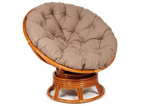 Кресло-качалка Papasan w 23/01 B с подушкой Cognac, экошерсть Коричневый в Ирбите - irbit.magazin-mebel74.ru | фото