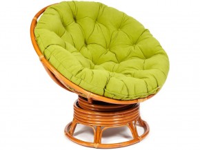 Кресло-качалка Papasan w 23/01 B с подушкой Cognac, флок Олива в Ирбите - irbit.magazin-mebel74.ru | фото