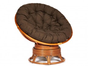 Кресло-качалка Papasan w 23/01 B с подушкой Cognac, ткань Коричневый в Ирбите - irbit.magazin-mebel74.ru | фото