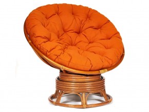 Кресло-качалка Papasan w 23/01 B с подушкой Cognac, ткань Оранжевый в Ирбите - irbit.magazin-mebel74.ru | фото