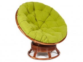 Кресло-качалка Papasan w 23/01 B с подушкой Pecan, флок Олива в Ирбите - irbit.magazin-mebel74.ru | фото