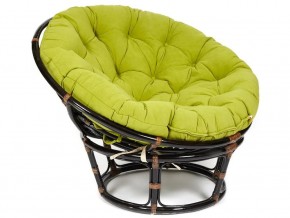 Кресло Papasan 23/01 W с подушкой Antique brown, флок Олива в Ирбите - irbit.magazin-mebel74.ru | фото