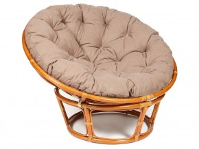 Кресло Papasan 23/01 W с подушкой Cognac, экошерсть Коричневый в Ирбите - irbit.magazin-mebel74.ru | фото