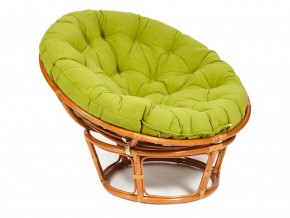 Кресло Papasan 23/01 W с подушкой Cognac, флок Олива в Ирбите - irbit.magazin-mebel74.ru | фото