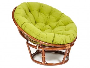 Кресло Papasan 23/01 W с подушкой Pecan, флок Олива в Ирбите - irbit.magazin-mebel74.ru | фото