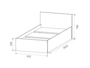 Кровать одинарная (Без матраца 0,9*2,0) в Ирбите - irbit.magazin-mebel74.ru | фото