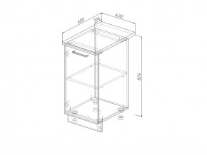 Н 40 Модуль нижний Без Столешницы МН 40 в Ирбите - irbit.magazin-mebel74.ru | фото