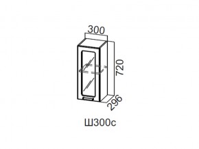 Ш300с/720 Шкаф навесной 300/720 (со стеклом) в Ирбите - irbit.magazin-mebel74.ru | фото