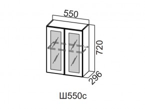 Ш550с/720 Шкаф навесной 550/720 (со стеклом) в Ирбите - irbit.magazin-mebel74.ru | фото