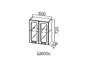 Ш600с/720 Шкаф навесной 600/720 (со стеклом) в Ирбите - irbit.magazin-mebel74.ru | фото