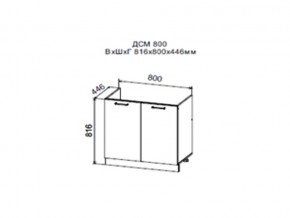 Шкаф нижний ДСМ800 под мойку в Ирбите - irbit.magazin-mebel74.ru | фото